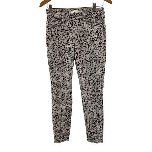 Ella Moss High Rise Skinny Jeans Animal Leopard Print Women's Size 26 - Picture 1 of 11
